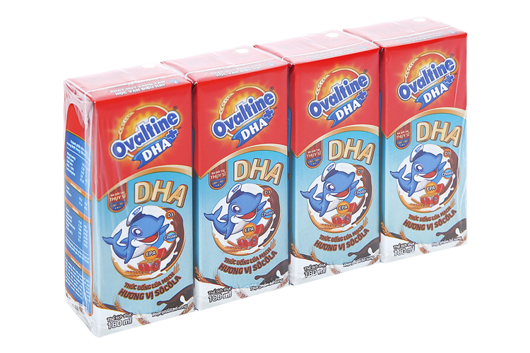 LỐC 4 HỘP SỮA Ovaltine - Sữa CCLM DHA180mlx4